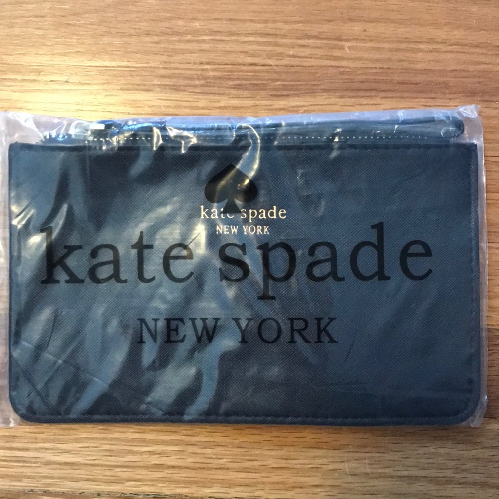 Black leather Kate spade wristlet...brand new